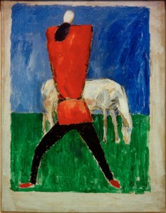 adam ve at by Kazimir Severinovich Malevich