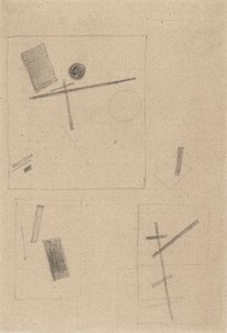 Suprematist Çizimi by Kazimir Severinovich Malevich