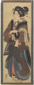 (Siyah Lake Stand Tutan Garson), 19. yüzyılın başları by Keisai Eisen