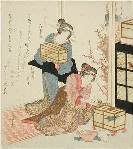 Sayısız Kuşu Beslemek (Momochidori), "Üç Kuşun Hikayesi (Sanchoden)" serisinden by Keisai Eisen