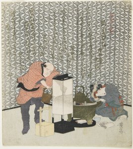 Mutlu Fareler, 1828 by Keisai Eisen