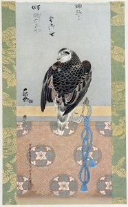 Falcon - Itaya Keishiu tarafından ipek boyama by Keishu Hiromasa Itaya