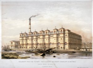 Canada Wharf, Rotherhithe, Londra, c1860 üzerinde Tahıl ambarı by Kell Brothers