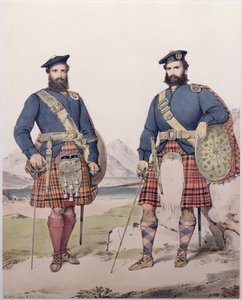 Highland elbiseli iki adam, Vincent Brooks tarafından oyulmuş, 1868
