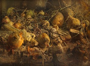 Soğanlı Natürmort (tuval üzerine yağlı boya) by Kenneth Newton