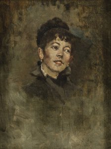 Genç Kızın Başı, 1878-1882 (kompozisyon tahtasında yağlı boya) by Kenyon Cox