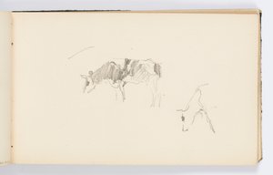 Sketchbook Sayfası: Otlayan İnekler by Kenyon Cox