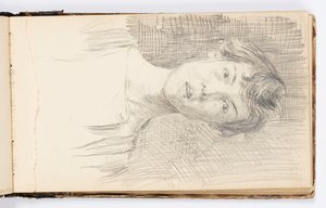 Sketchbook Sayfası: Otoportre by Kenyon Cox
