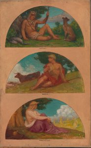 Uygarlığın İlerlemesi: Avcılık, Hayvancılık, Tarım..., 1905-1906. by Kenyon Cox