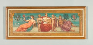 Statü Hukuku, "Hukuk Hükümdarlığı"nın Sağ Paneli Çalışması, Temyiz Mahkemesi Frizi, New York by Kenyon Cox
