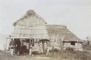 Ainu Çocukları ile Ainu Deposu, 1890