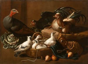Mutfakta Kümes Hayvanları, 17. Yüzyıl Ortası.. by Kerckhoven