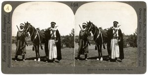 Bir şeyh ve koruması, Suriye, 1900