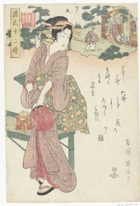 Yugao Genji hikayesinin on iki bölümü (dizi başlığı) Genji junijo (nesne üzerinde dizi başlığı)