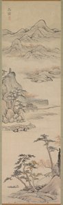 Kayıkçılar ile Manzara by Kimura Kenkadō