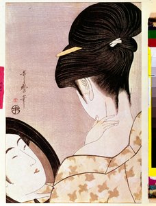 Utamaro Kitagawa (1753-1806) - Güneş 0,37x0,22 m - 1795-1796 - Paris, Musee Guimet, Musee National des Arts Asians by Kitagawa Utamaro