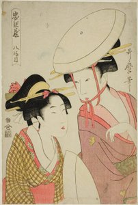 Perde VIII (Hachidanme), "Sadık Hizmetlilerin Hazinesi (Chushingura)" dizisinden by Kitagawa Utamaro