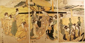 Feribot İskelesinde by Kitagawa Utamaro