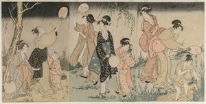 Ateşböceklerini Yakalamak by Kitagawa Utamaro
