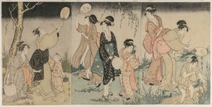 Ateşböceklerini Yakalamak, c. 1796-1797. by Kitagawa Utamaro