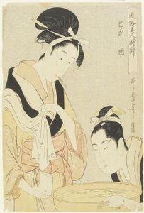 Yılan Saati, Kepekli Kadın, 1798-1799 by Kitagawa Utamaro