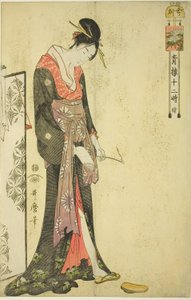 Hour of the Ox [2am] (Ushi no koku), from the series "The Twelve Hours in Yoshiwara (Seiro juni toki tsuzuki)" by Kitagawa Utamaro