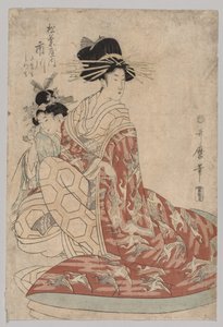 Ichikawa f Matsuba ve duvar ekleri ile Tamamo da önerilmektedir. by Kitagawa Utamaro