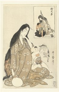 Kintoki ve Yamauba Kardeş resimleri (dizi adı) E kyodai (nesne üzerinde seri başlığı) by Kitagawa Utamaro