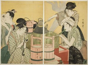 mutfak sahnesi by Kitagawa Utamaro