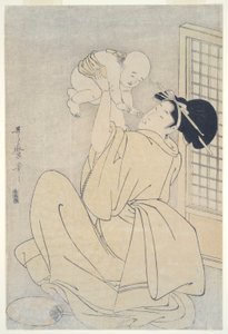 Anne ve Çocuk by Kitagawa Utamaro