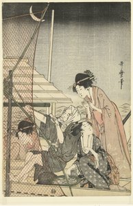 gece balıkçılığı by Kitagawa Utamaro