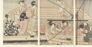 gece balıkçılığı by Kitagawa Utamaro