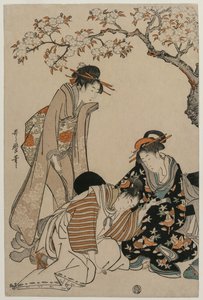 Bir İmparatorluk Arabası Sahnesinin Parodisi by Kitagawa Utamaro