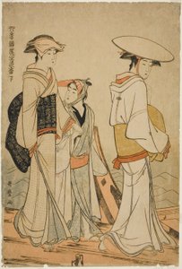 Dört Mevsimin Zevkleri: Çiçeklerin Renkleri ve Kokuları, solda (Shiki no asobi hana no iroka, ge) by Kitagawa Utamaro
