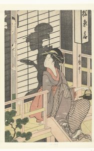 Matsu Higashiya çay evinin garsonu by Kitagawa Utamaro