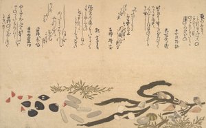 Su Altındaki Kabuklar, 1790. by Kitagawa Utamaro