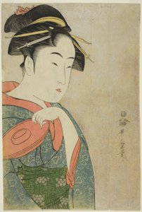 Takashima Ohisa (renkli tahta baskı; oban) by Kitagawa Utamaro