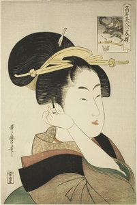 Tatsumi Roko, Altı Ölümsüz Şaire benzetilen Ünlü Güzeller dizisinden by Kitagawa Utamaro