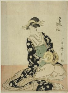 Matsubaya'nın Fahişe Matsukaze'si, Matsubaya'nın beş müzisyen olarak isimsiz bir fahişe serisinden by Kitagawa Utamaro
