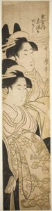 Tamayalı Nezaketçiler Shizuka ve Akashi by Kitagawa Utamaro