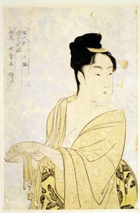 Fantezisiz Tip, Utamaro, Kitagawa (1753-1806), c. 1793 - Renkli gravür, 34,2x22,6 - Özel Koleksiyon by Kitagawa Utamaro