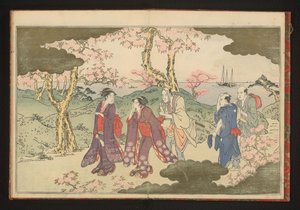 Edo Körfezi manzaralı Gotenyama, Edo'daki tepeler by Kitagawa Utamaro