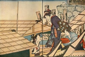 Teknedeki kadınlar, 1801, 1924. by Kitagawa Utamaro