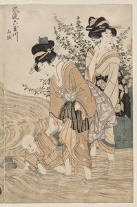 Modaya Uygun Altı Mücevher Nehir serisinden Yamashiro Eyaleti (Furyu Mu Tamagawa) by Kitagawa Utamaro