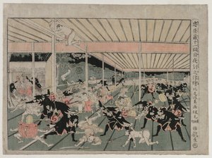 Chushingura: The Treasure House of Loyalty için Perspektif Resimler serisinden XI. Perde, c. 179