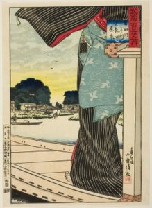 "Musashi Eyaletinin Yüz Manzarası (Musashi hyakkei no uchi)" serisinden Sumida Nehri