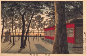 Tapınakta şafak vakti, Kanada by Kiyochika Kobayashi