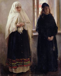 İki Dünya (tuval üzerine yağlı boya) by Klavdiy Vasilievich Lebedev