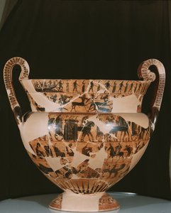 Ergotimos tarafından yapılan Francois Vazo (MÖ 575-560) MÖ c.570 (seramik) by Kleitias Kleitias