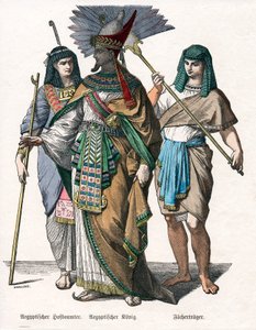 Mısır kralı ve erkek görevliler, 19. yüzyılın ortalarında by Knilling